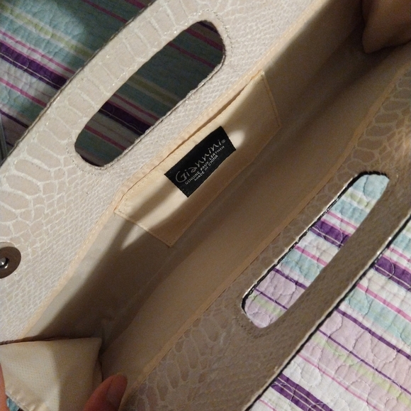 Vintage faux Snake skin print envelope Giannini purse 👜 - Picture 15 of 16